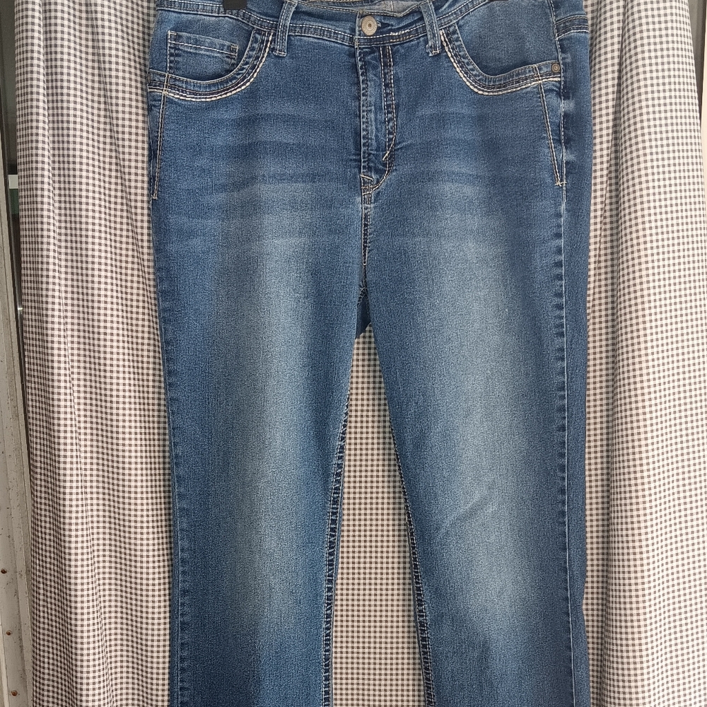 Wallflower The Legendary Fit Indigo Denim Bootcut Jeans Size 16 Plus Long